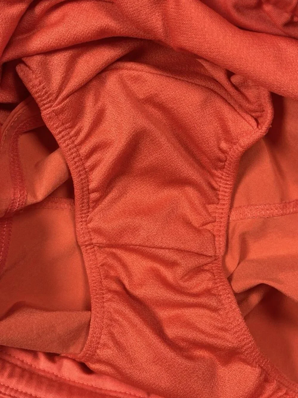 Athleta Ready To Go Orange Athletic Mid Rise Shorts Inseam 3.5